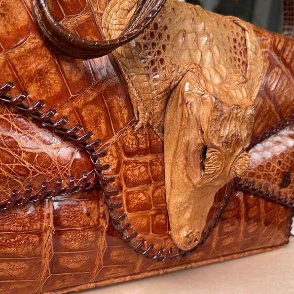 Vintage 1960’s baby alligator handbag EVC - Picture 5 of 13